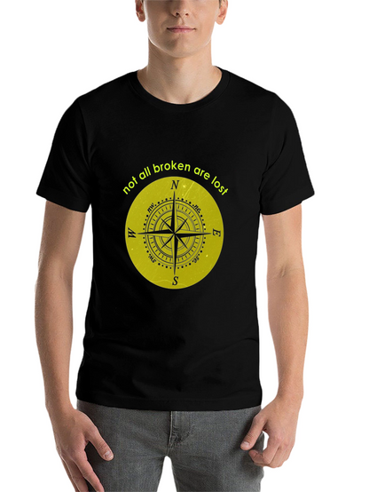 Compass Graphic Tee - Not All Broken Are Lost