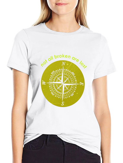 Compass Graphic Tee - Not All Broken Are Lost