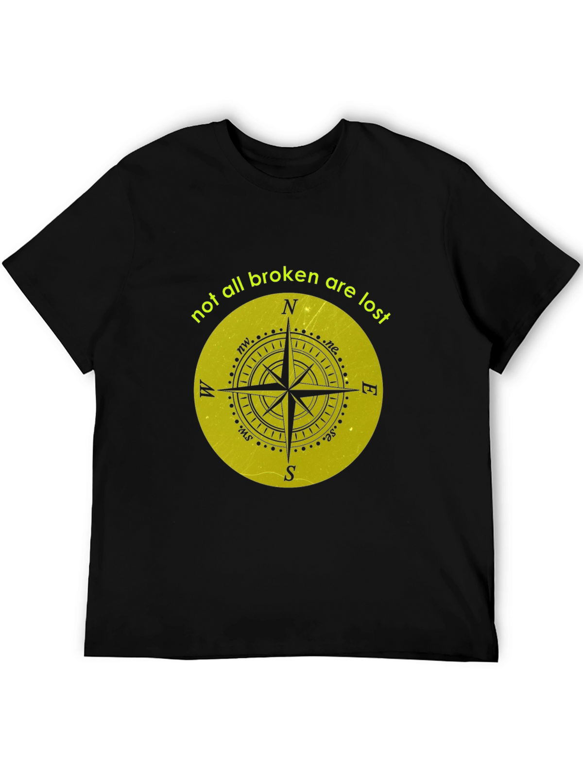 Compass Graphic Tee - Not All Broken Are Lost