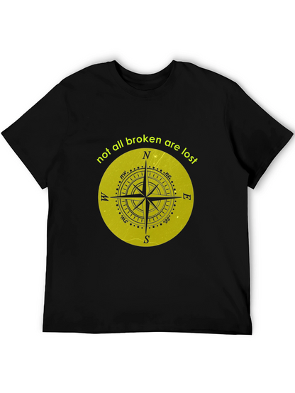 Compass Graphic Tee - Not All Broken Are Lost