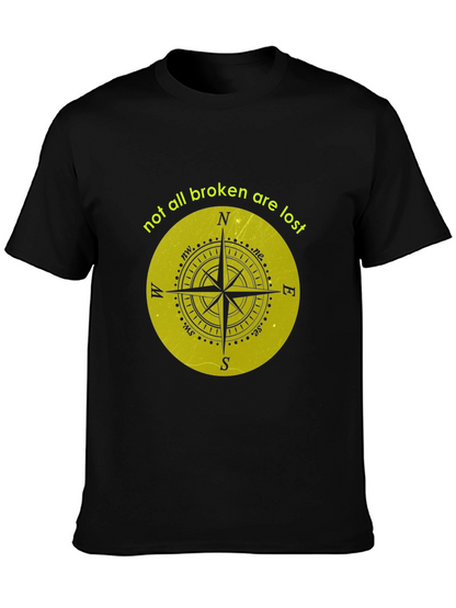Compass Graphic Tee - Not All Broken Are Lost