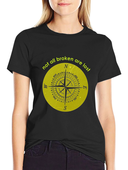 Compass Graphic Tee - Not All Broken Are Lost