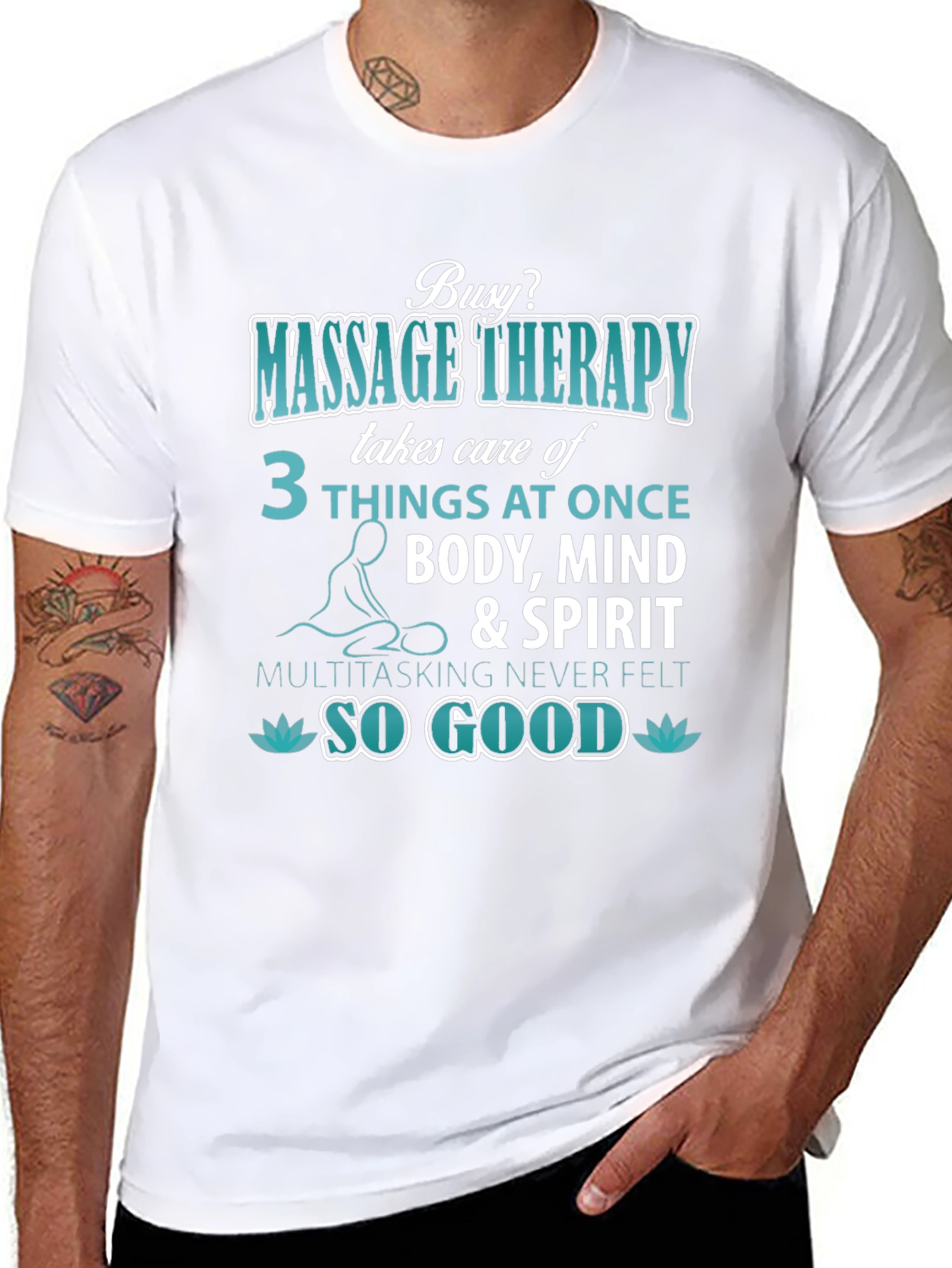 Massage Therapy T-Shirt: Body Mind & Spirit