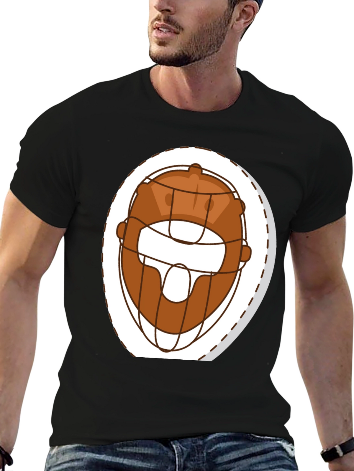 Funny Cartoon Headgear T-Shirt