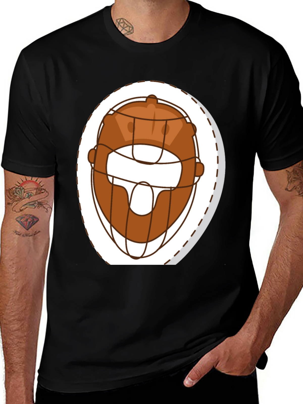 Funny Cartoon Headgear T-Shirt