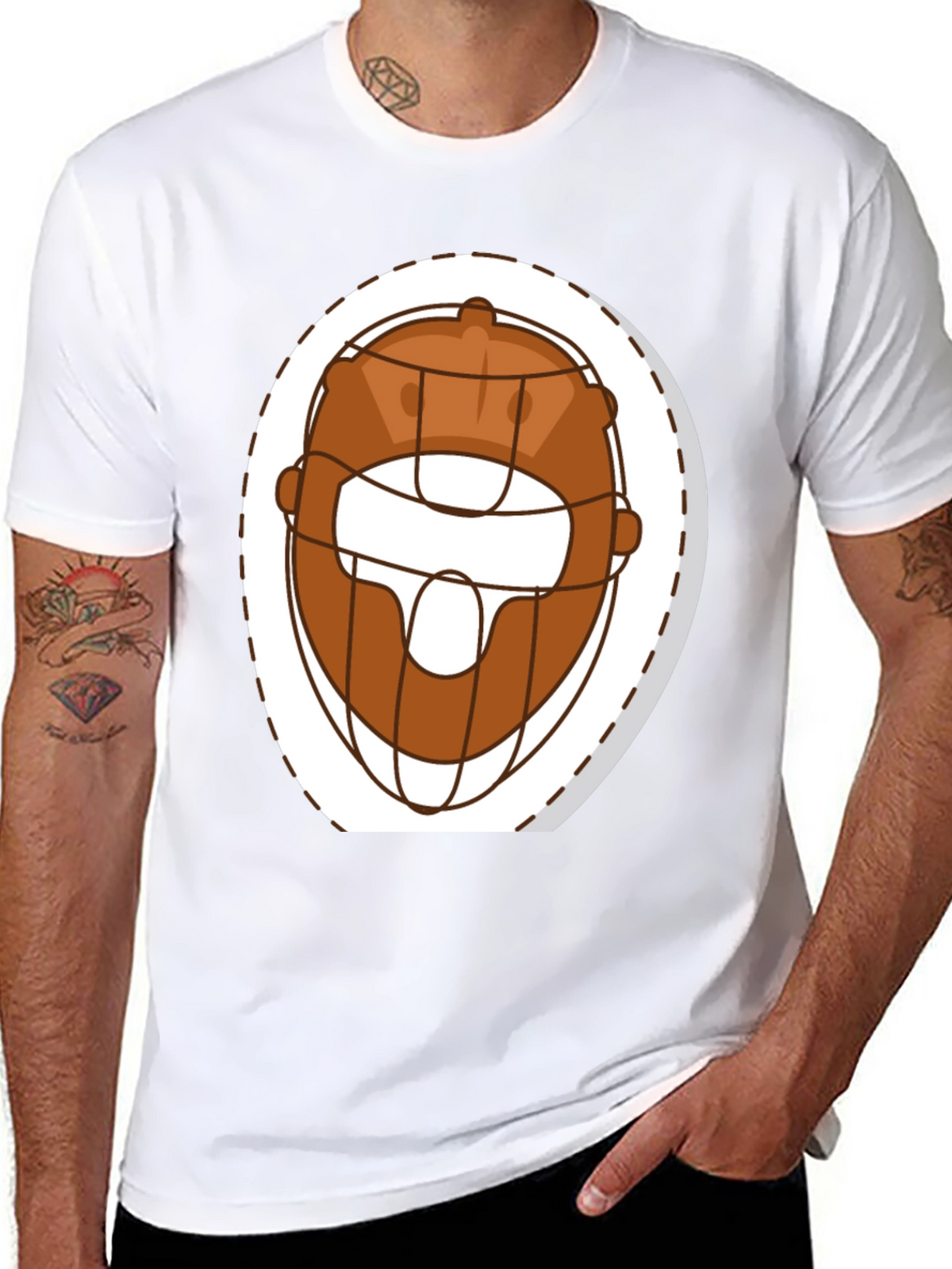 Funny Cartoon Headgear T-Shirt