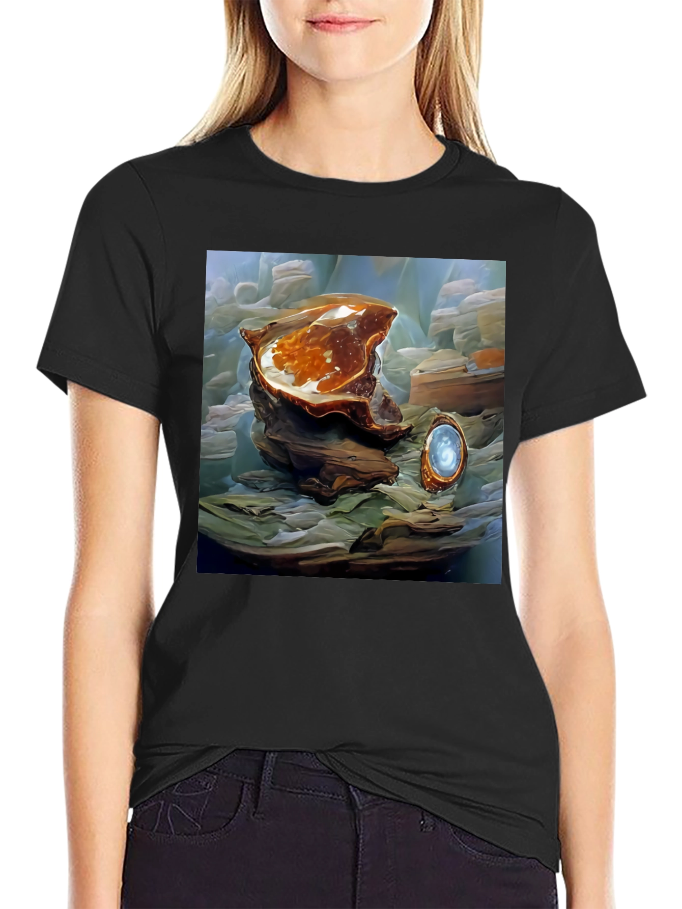 Artistic Abstract Shell Graphic Tee