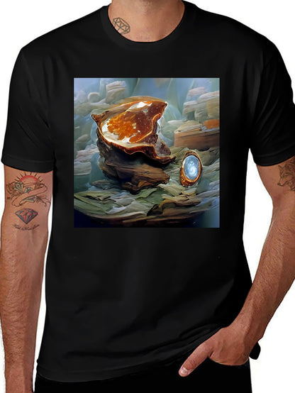 Artistic Abstract Shell Graphic Tee