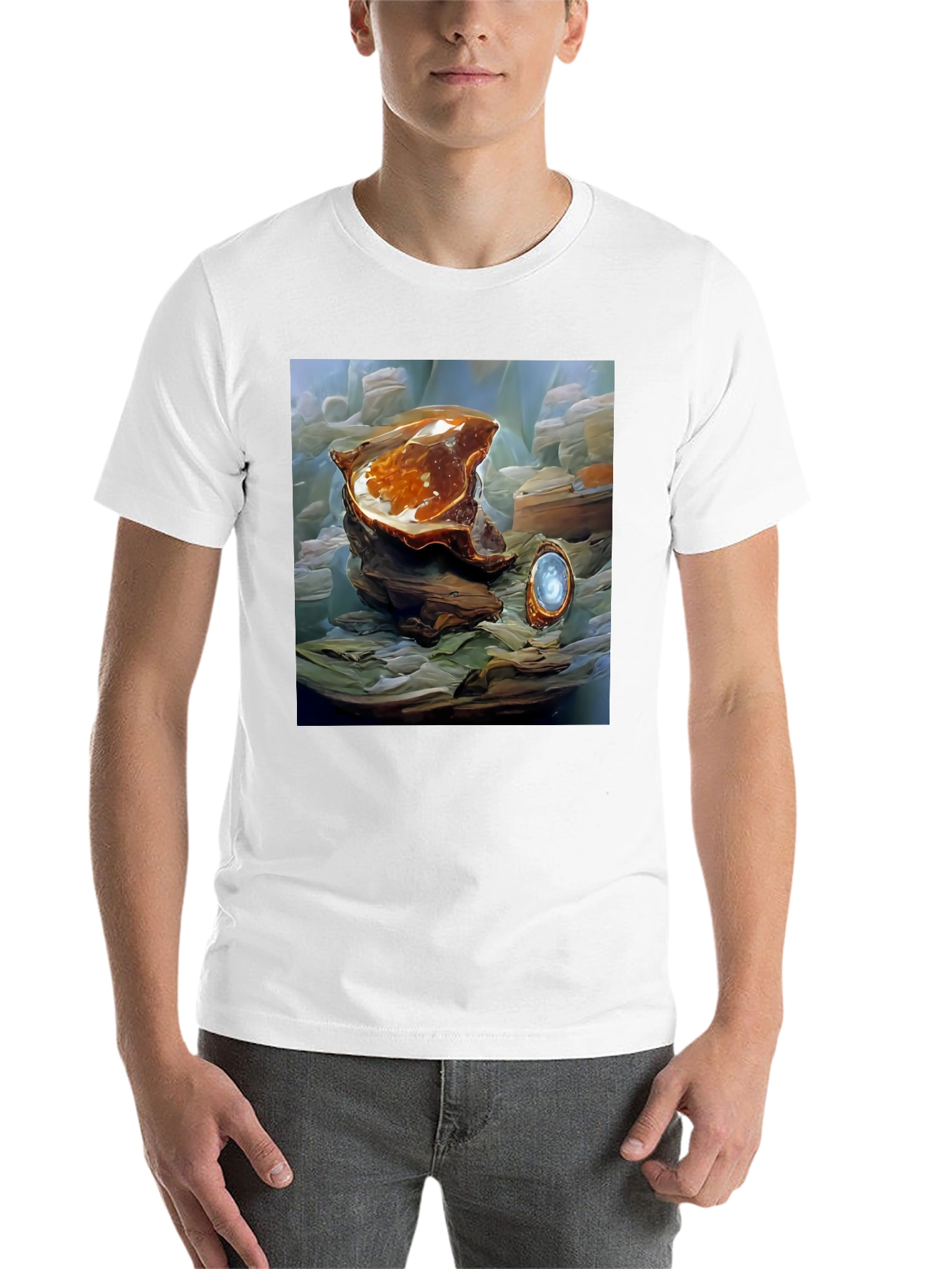 Artistic Abstract Shell Graphic Tee