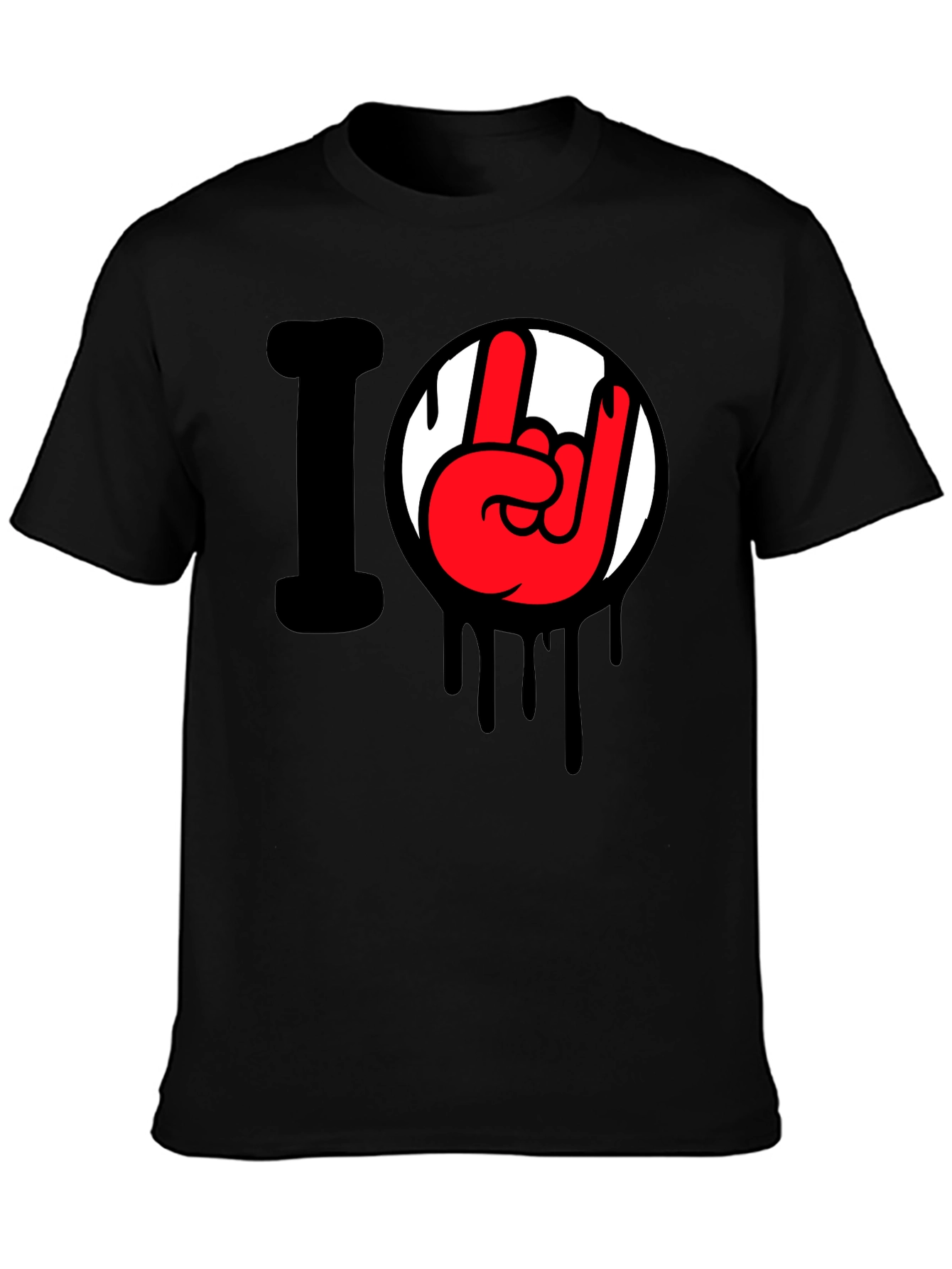 I Love Rock Hand Gesture Tee