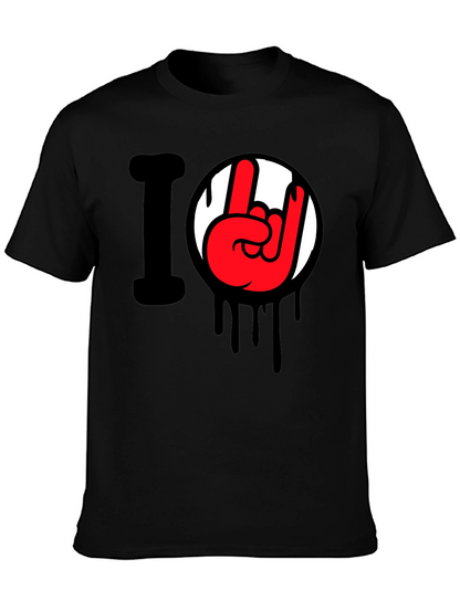 I Love Rock Hand Gesture Tee