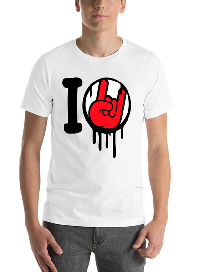 I Love Rock Hand Gesture Tee