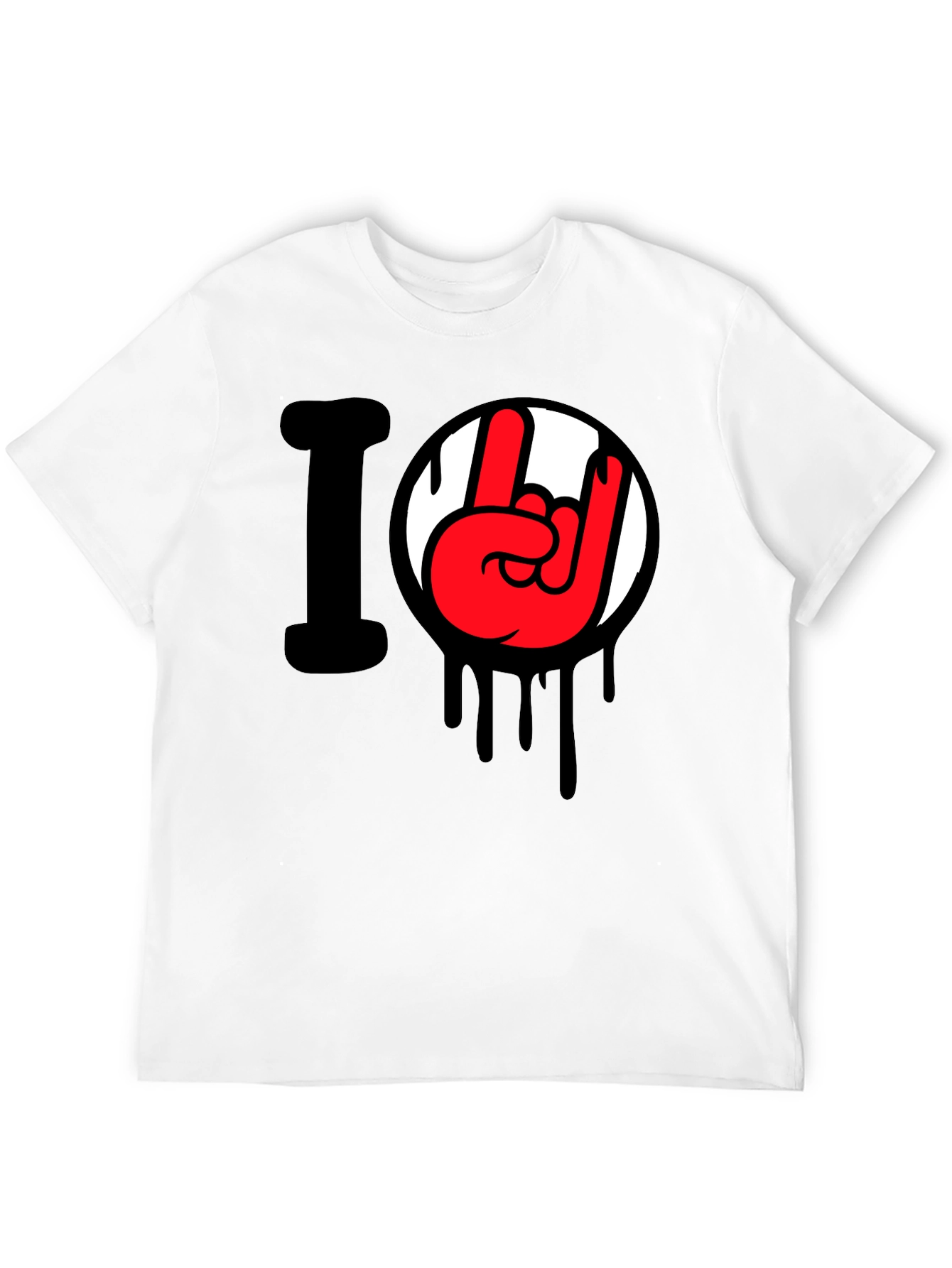 I Love Rock Hand Gesture Tee