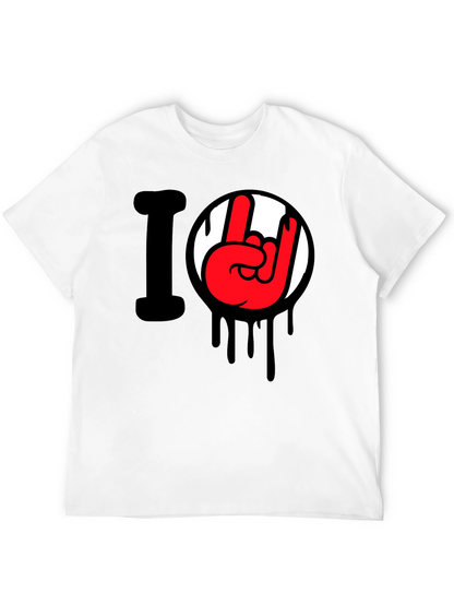I Love Rock Hand Gesture Tee