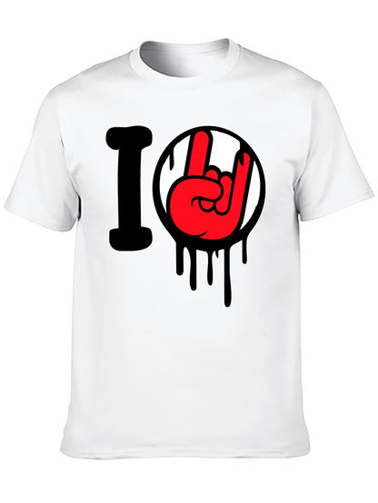 I Love Rock Hand Gesture Tee