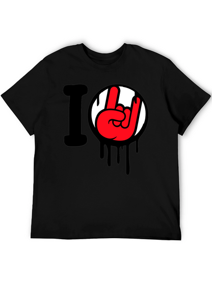 I Love Rock Hand Gesture Tee