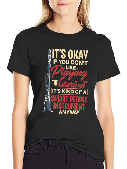 Funny Clarinet Player Smart People Instrument T-Shirt