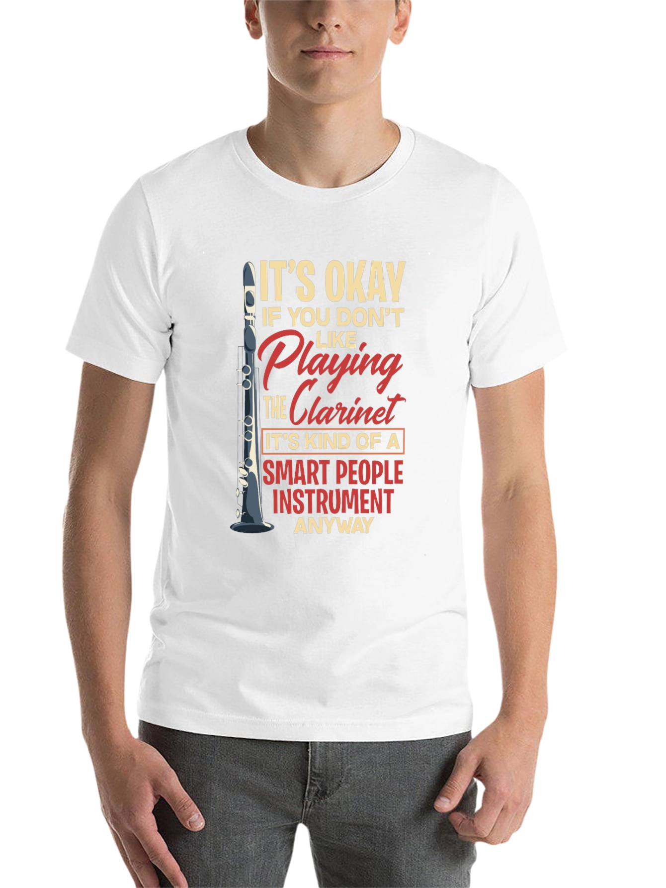 Funny Clarinet Player Smart People Instrument T-Shirt