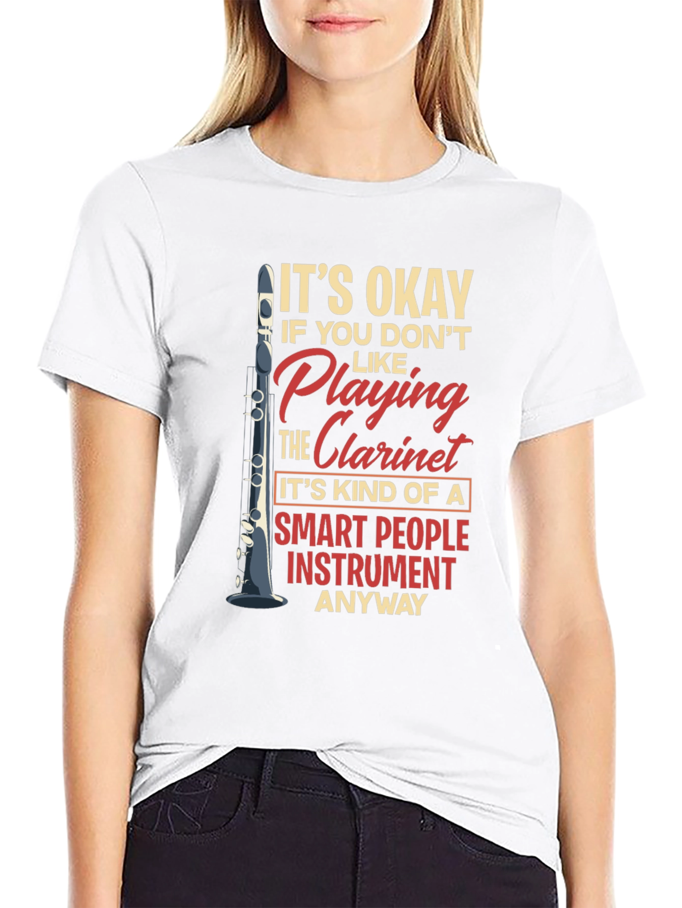 Funny Clarinet Player Smart People Instrument T-Shirt
