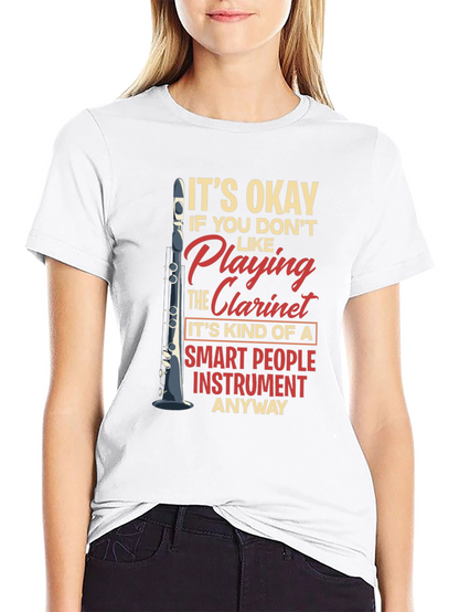 Funny Clarinet Player Smart People Instrument T-Shirt
