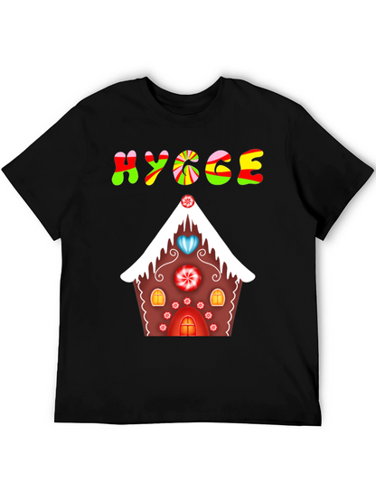 Hygge Gingerbread House Graphic Tee - Festive Comfort