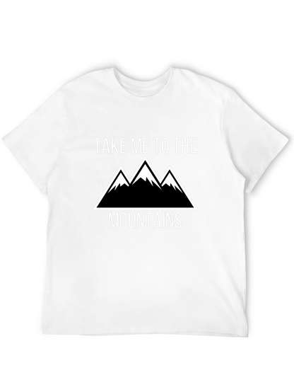 Take Me To The Mountains Black Graphic T-Shirt