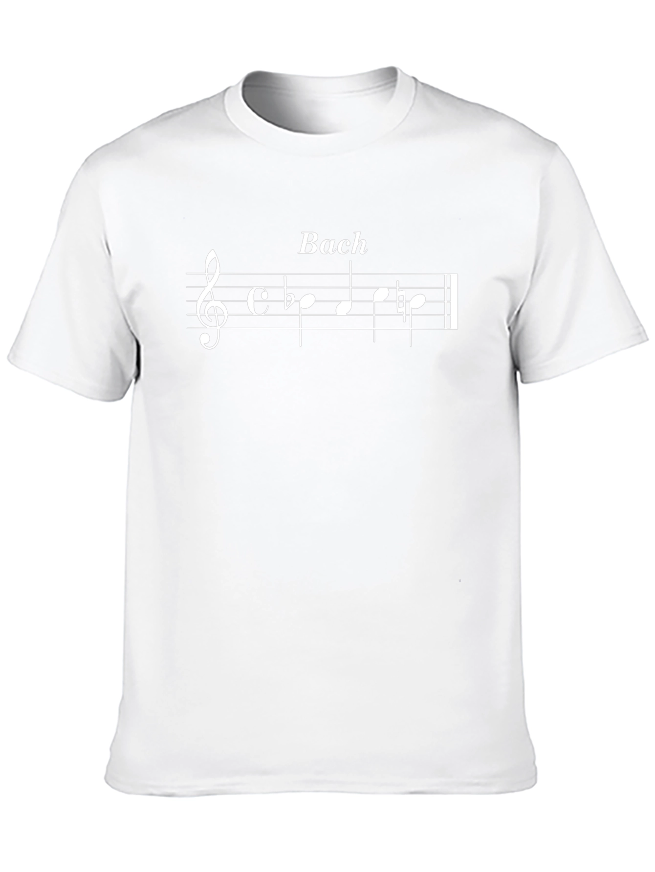 Bach Music Notation Black T-Shirt