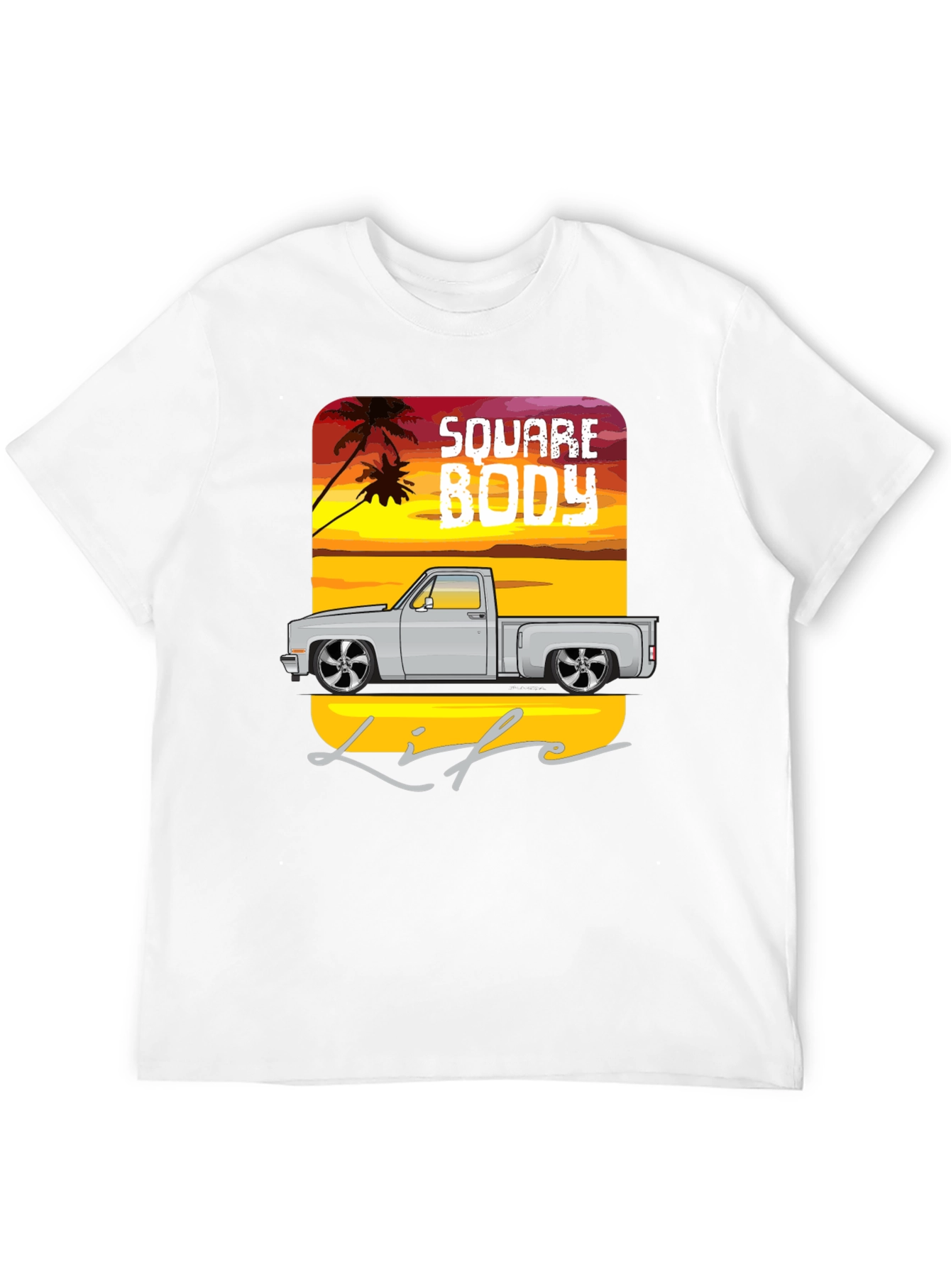 Square Body Life Black Graphic T-Shirt