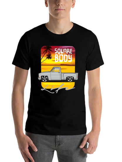 Square Body Life Black Graphic T-Shirt