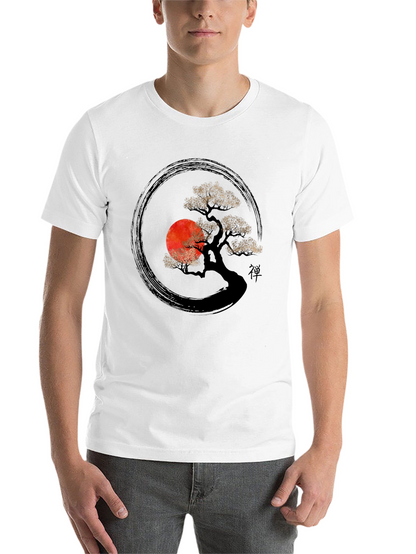 Zen Bonsai Tree T-Shirt - Japanese Art Style