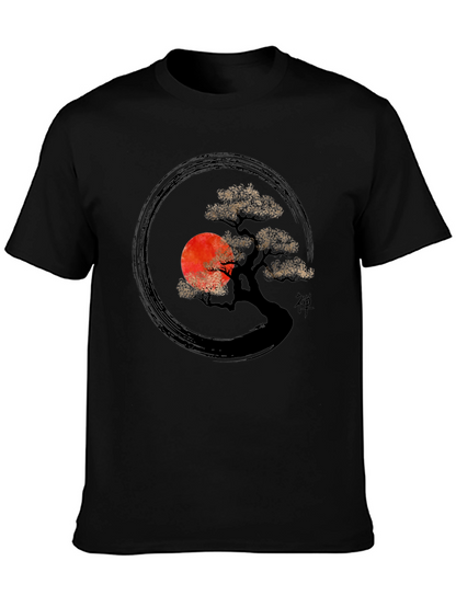 Zen Bonsai Tree T-Shirt - Japanese Art Style