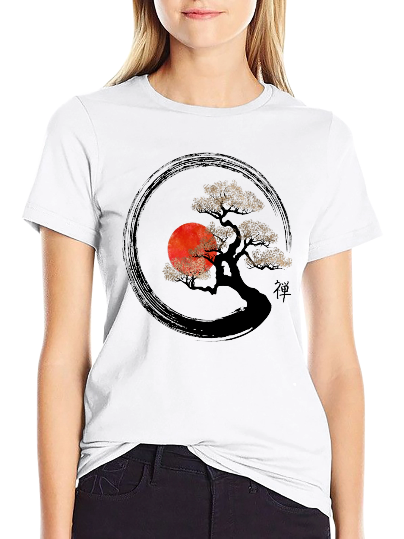 Zen Bonsai Tree T-Shirt - Japanese Art Style