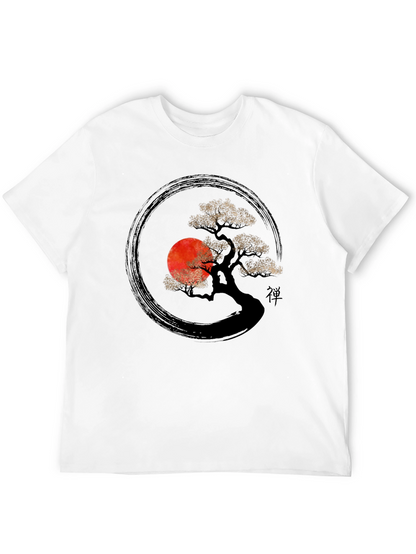 Zen Bonsai Tree T-Shirt - Japanese Art Style