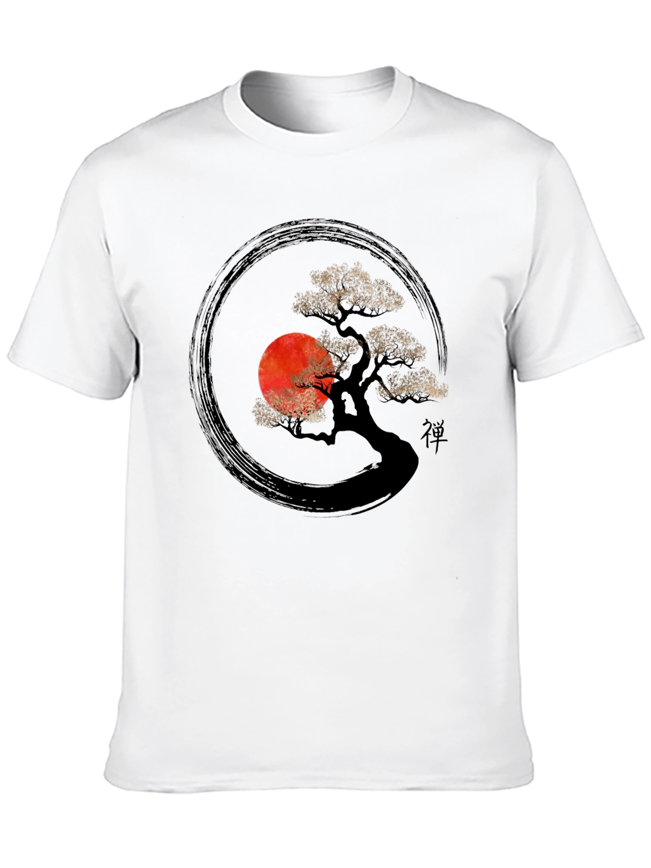 Zen Bonsai Tree T-Shirt - Japanese Art Style