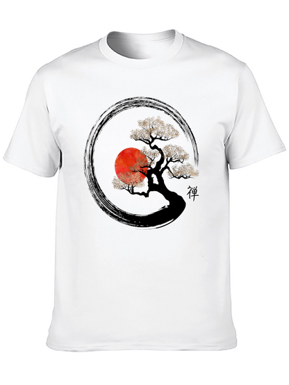 Zen Bonsai Tree T-Shirt - Japanese Art Style