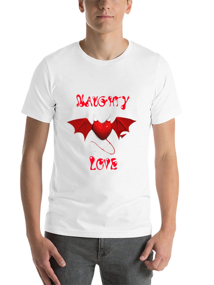 Naughty Love Devil Heart Graphic Tee - Black