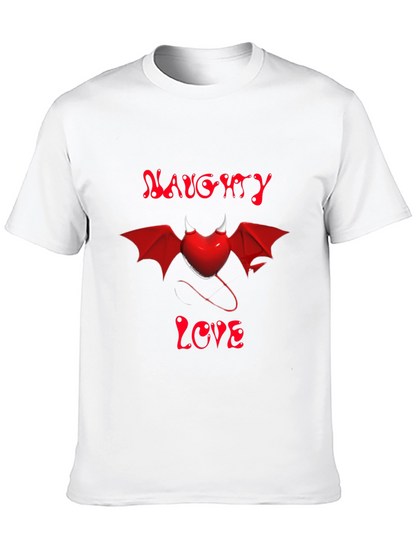 Naughty Love Devil Heart Graphic Tee - Black