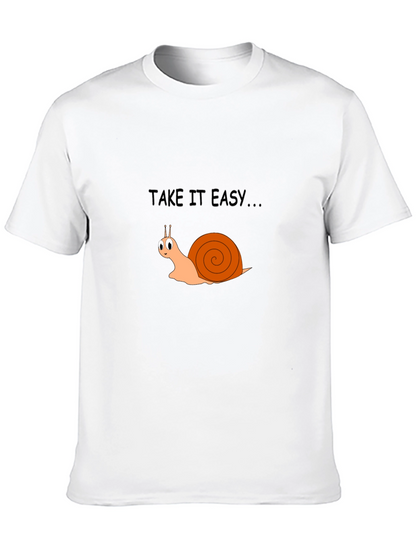 Take It Easy Snail Graphic Tee - Relaxed Fit