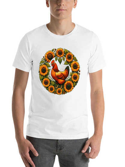 Chicken & Sunflower Wreath Graphic Tee