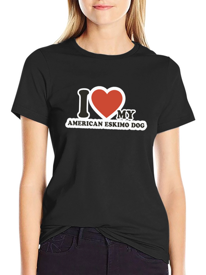 I Heart My American Eskimo Dog T-Shirt