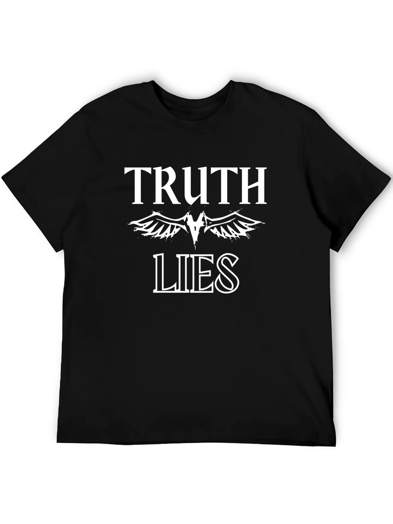 Truth Lies Graphic Tee - Black Cotton T-Shirt