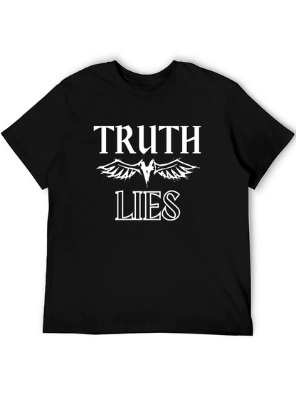 Truth Lies Graphic Tee - Black Cotton T-Shirt