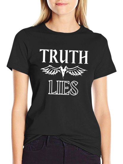 Truth Lies Graphic Tee - Black Cotton T-Shirt