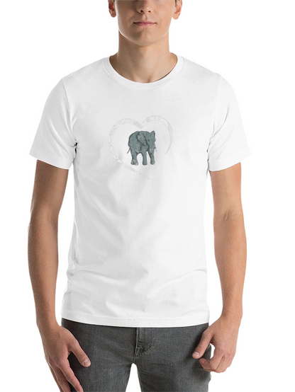 Elephant Heart Graphic Mens T-Shirt