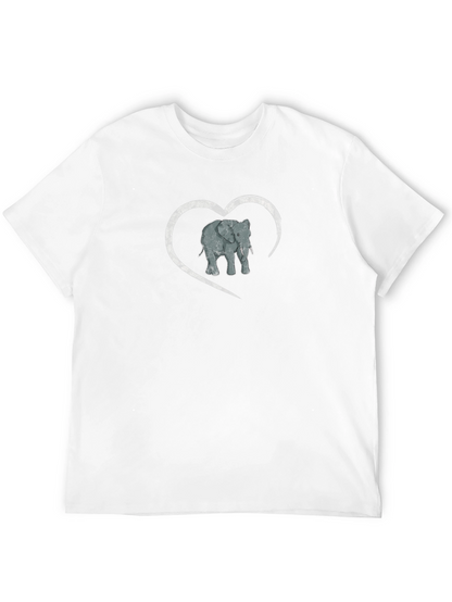 Elephant Heart Graphic Mens T-Shirt