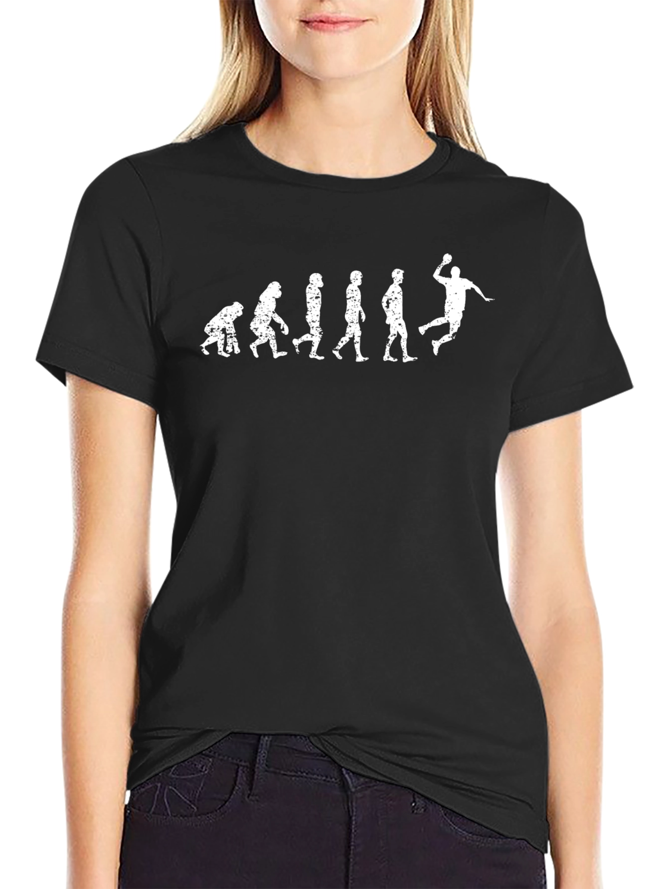 Evolution Handball Graphic T-Shirt - Black Cotton Tee