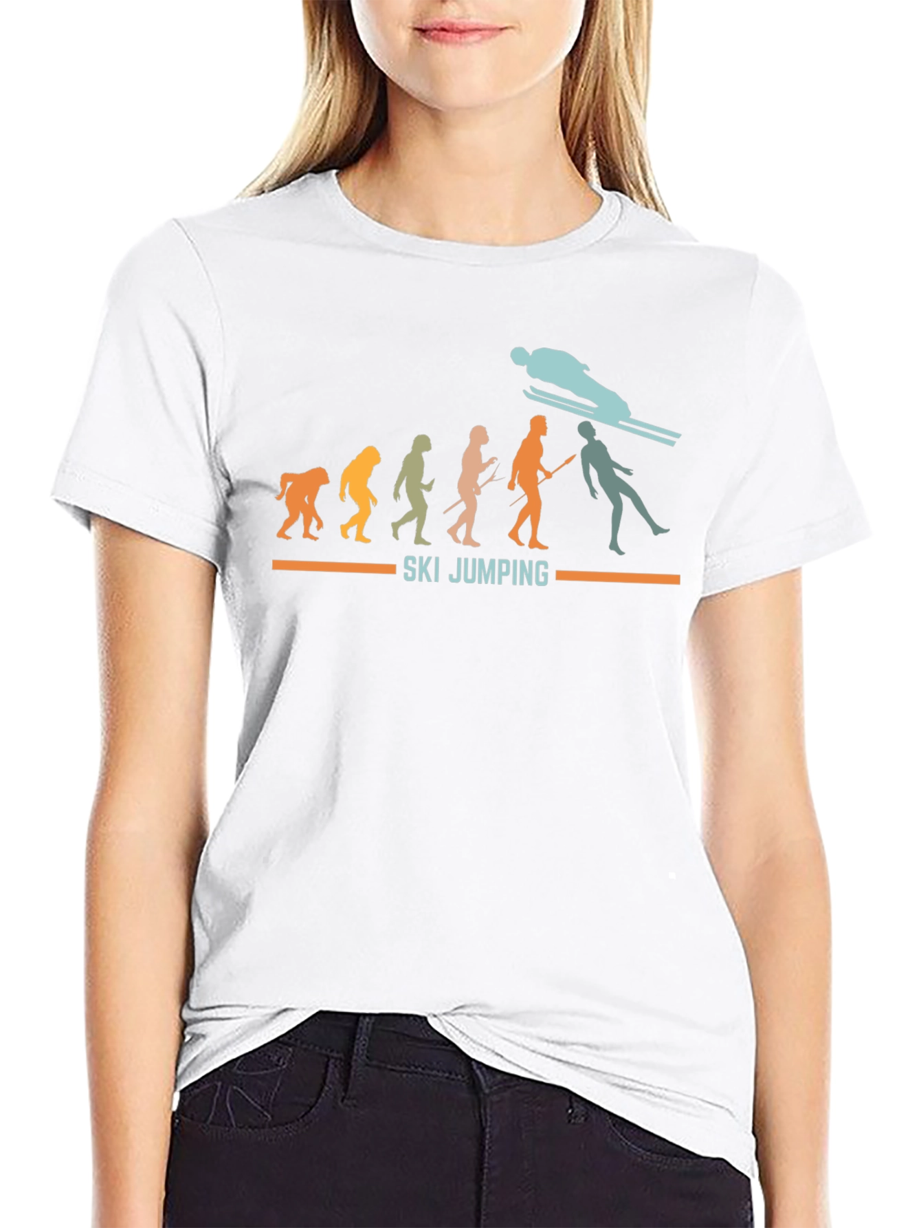 Ski Jumping Evolution Graphic Tee