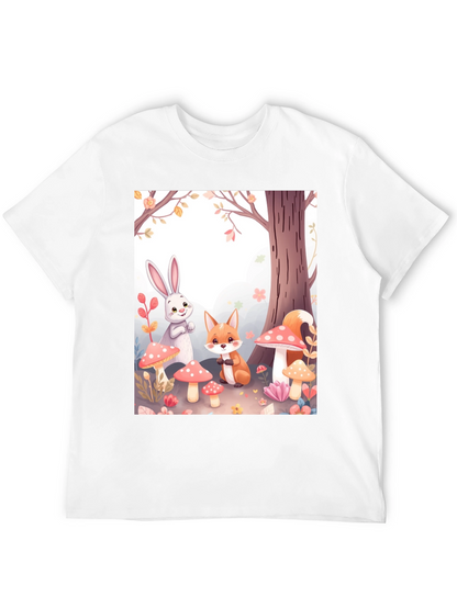 Cartoon Animals on Black Tee