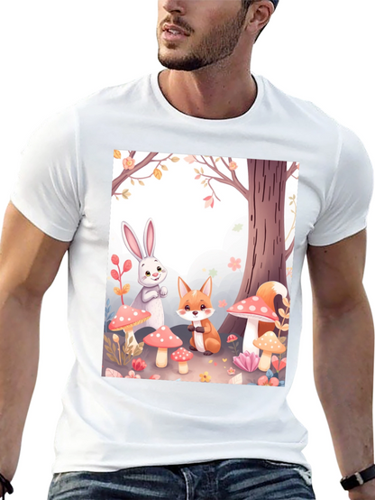 Cartoon Animals on Black Tee