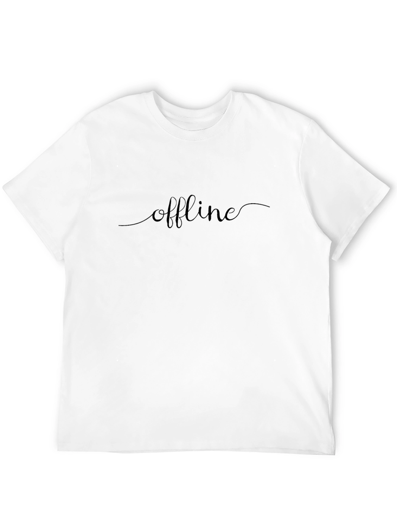 Offline Black Graphic Tee - Relaxed Comfort